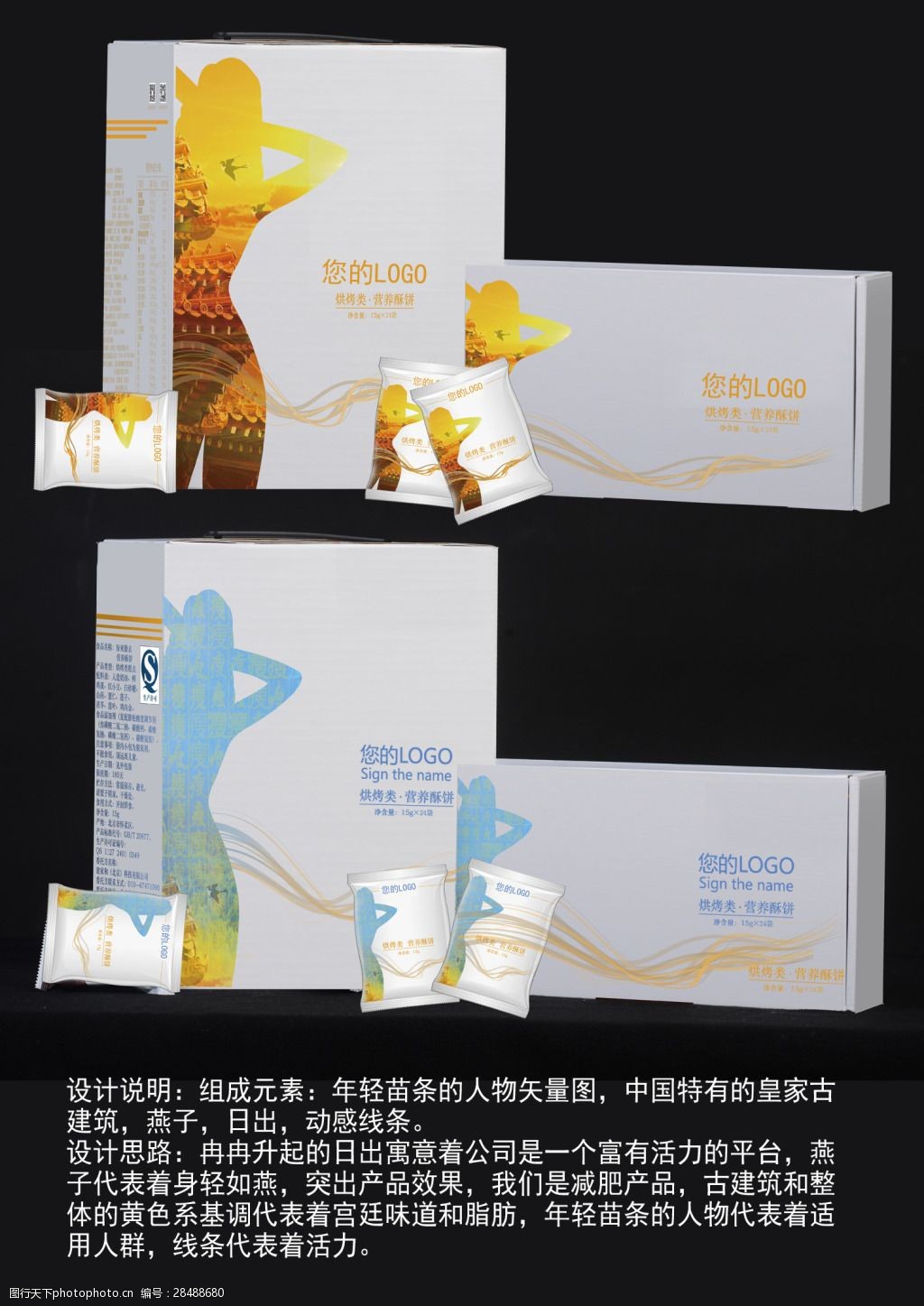 簡約環保 減肥產品包裝盒設計模板指南